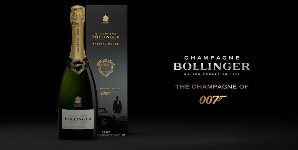 Champagne Bollinger saga James Bond